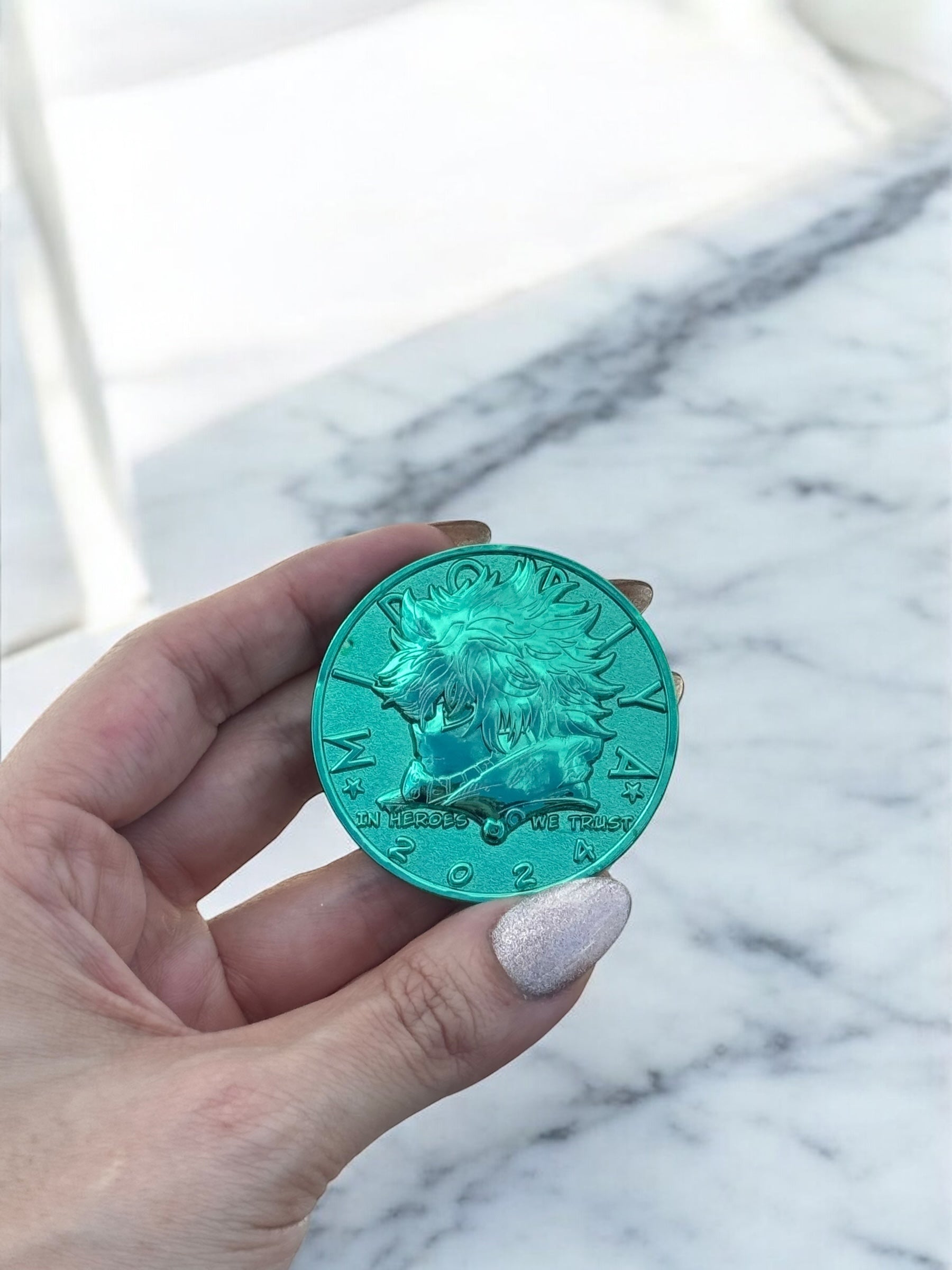 Deku Green Electroplated Coin