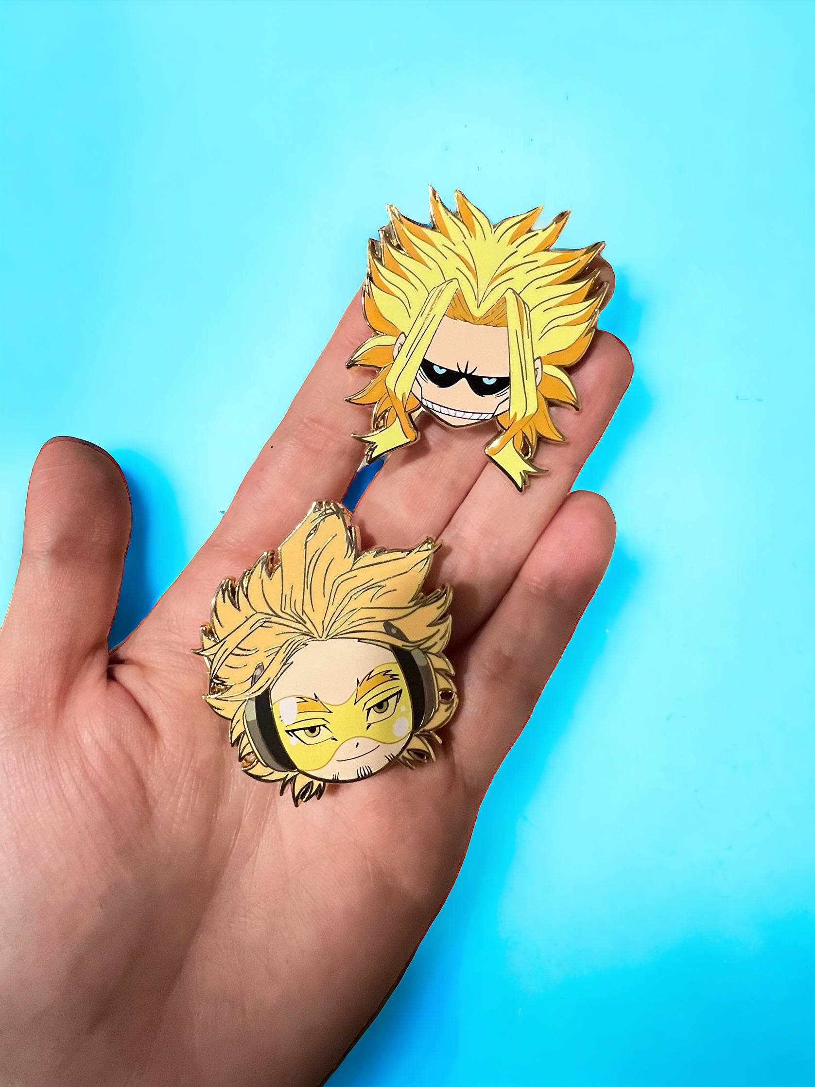 MHA chibi head pins